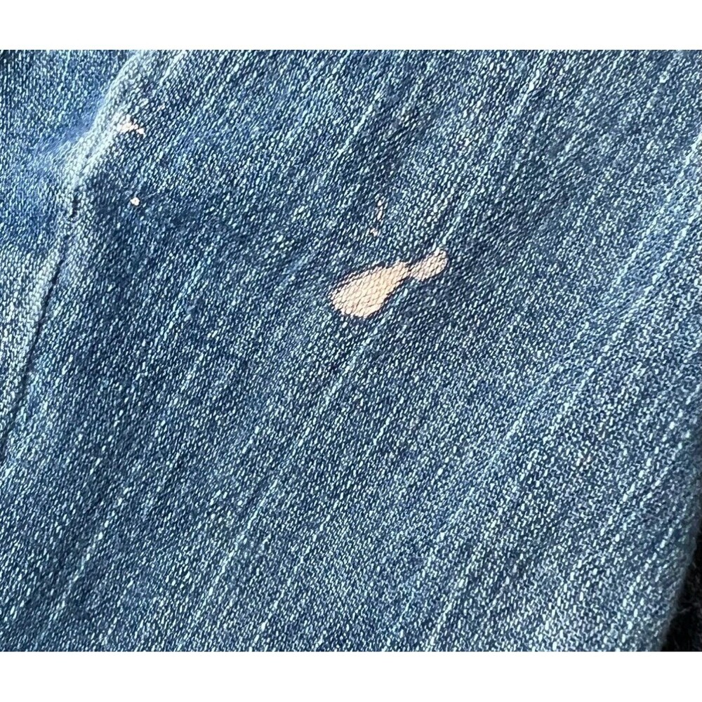 Vigoss Cuffed Hem Capri Jeans Womens Size 7 Blue Denim Distressed Casual - Picture 16 of 16